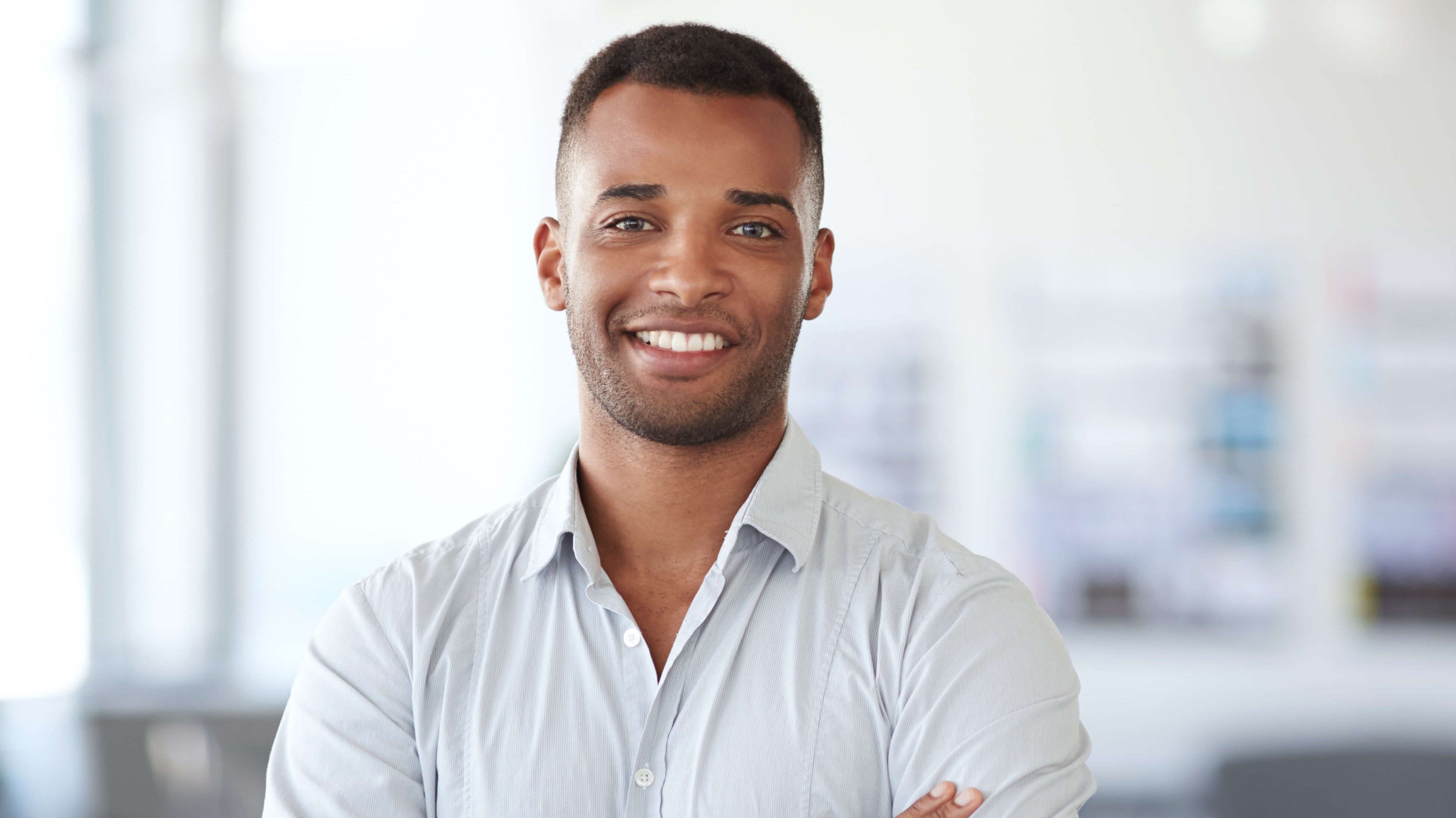 man smiling with white teeth